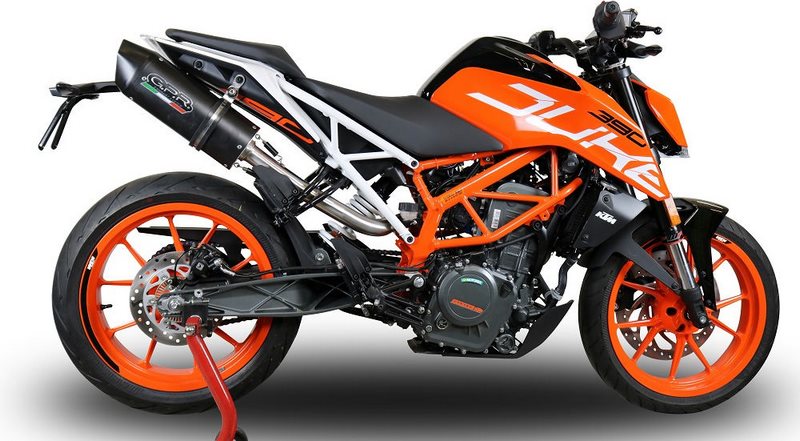 GPR / ジーピーアール Original For Ktm Rc 390 2017/20 E4 Homologated Slip-On Catalized Furore Evo4 Nero | E4.KT.89.CAT.FNE4