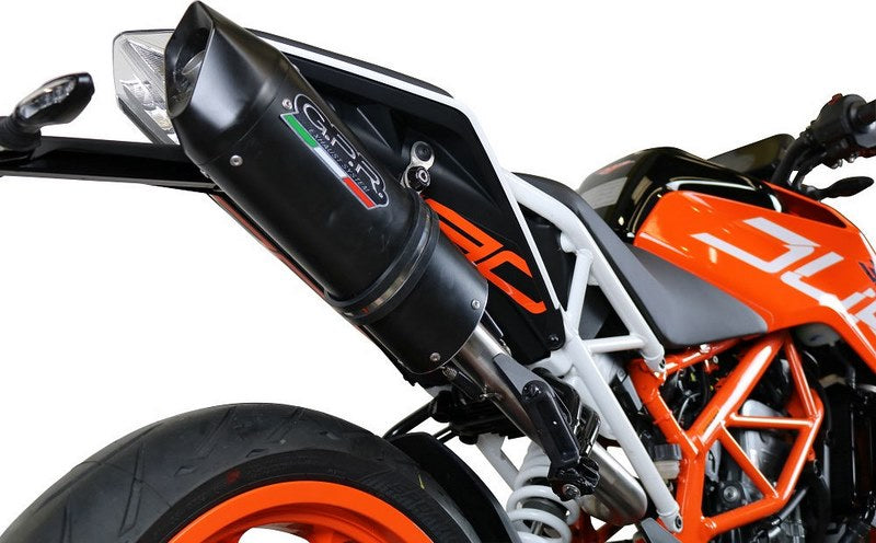 GPR / ジーピーアール Original For Ktm Rc 390 2017/20 E4 Homologated Slip-On Catalized Furore Evo4 Nero | E4.KT.89.CAT.FNE4