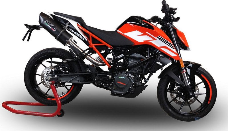 GPR / ジーピーアール Original For Ktm Duke 125 2017/20 E4 Homologated Slip-On Catalized Furore Evo4 Nero | E4.KTM.83.CAT.FNE4