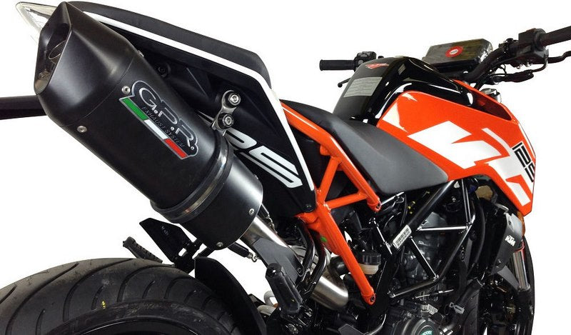 GPR / ジーピーアール Original For Ktm Duke 125 2017/20 E4 Homologated Slip-On Catalized Furore Evo4 Nero | E4.KTM.83.CAT.FNE4