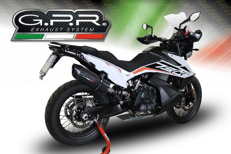 GPR / ジーピーアール Original For Ktm Adventure 790 2018/20 E4 Homologated スリッポンエキゾースト  Furore Evo4 Nero | E4.KTM.97.FNE4