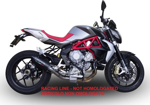 GPR / ジーピーアール Original For Mv Agusta Brutale 800 2017/20 Rr E4 Homologated Slip-On Catalized Furore Evo4 Nero | E4.MV.6.CAT.FNE4