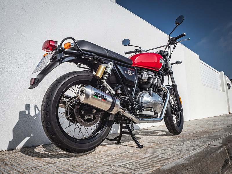 GPR / ジーピーアール Original For Royal E. Interceptor 650 2019/20 E4 Homologated スリッポンエキゾースト  Catalized Satinox | E4.ROY.6.CAT.SAT