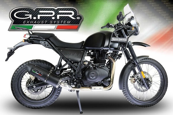 GPR / ジーピーアール Original For Royal E. Himalayan 410 2017/20 E4 D.36 Homologated Slip-On Catalized Furore Evo4 Nero | E4.ROY.CAT.FNE4