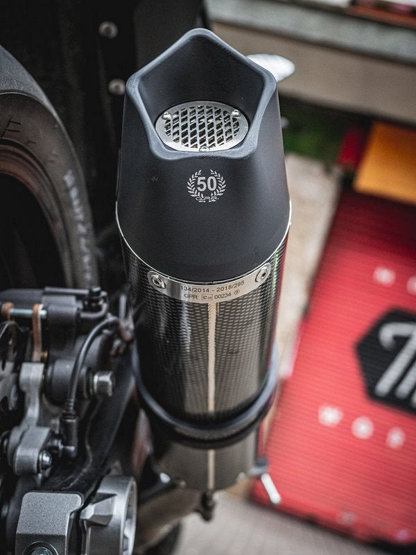 GPR / ジーピーアール Original For Yamaha Xsr 700 2016/20 E4 Homologated Full Exhaust Catalized Gp Evo4 Poppy | E4.Y.191.CAT.GPAN.PO