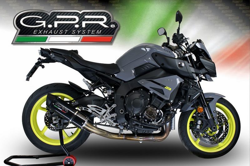 GPR / ジーピーアール Original For Yamaha Mt-10 / Fj-10 2016/20 E4 Homologated Full Exhaust Catalized Furore Evo4 Nero | E4.Y.204.CAT.FUNE