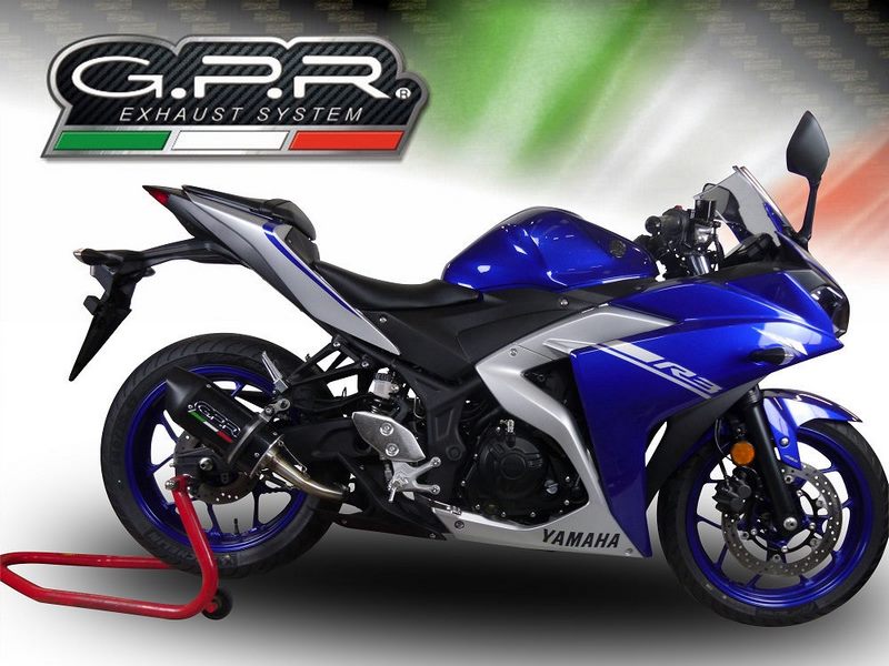 GPR / ジーピーアール Original For Yamaha Yzf-R3 2018/20 E4 Homologated スリッポンエキゾースト  Furore Evo4 Nero | E4.Y.212.FNE4