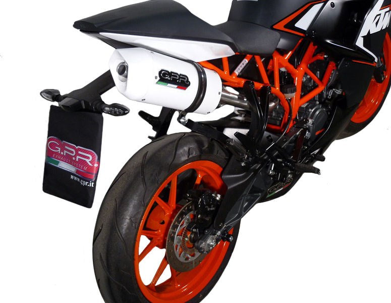 GPR / ジーピーアール Original For Ktm Duke 200 2012/16 E3 Homologated スリッポンエキゾースト  Albus Ceramic | KT.200.ALB
