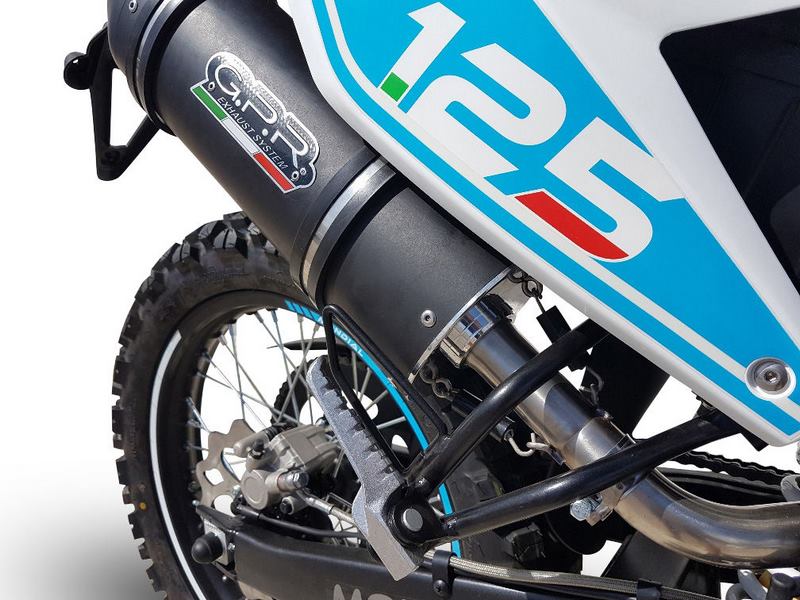 GPR / ジーピーアール Original For Um Motorcycles Dsr Adventure Tt 125 2018/20 E4 Homologated スリッポンエキゾースト  Catalized Furore Evo4 Nero | UM.3.CAT.FUNE