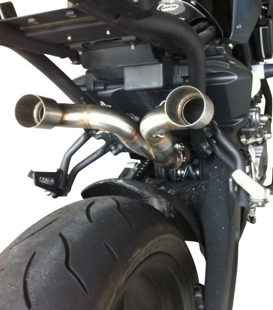 GPR / ジーピーアール Original For Yamaha Mt-03 660 2006/13 Pair Homologated スリッポンエキゾースト  M3 Titanium Natural  | Y.111.M3.TN