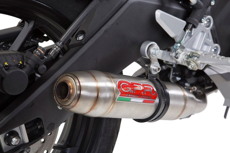 GPR / ジーピーアール Original For Yamaha Mt 125 2017/19 E4 Homologated スリッポンエキゾースト  Catalized Deeptone Inox | Y.205.CAT.DE