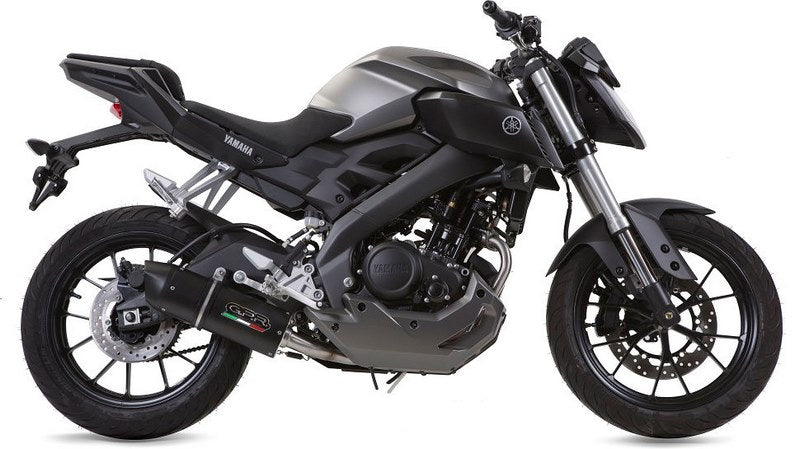 GPR / ジーピーアール Original For Yamaha Mt 125 2017/19 E4 Homologated Full Exhaust Catalized Furore Evo4 Nero | Y.206.CAT.FUNE