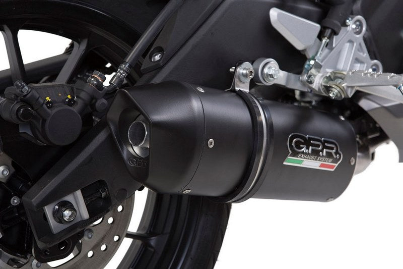 GPR / ジーピーアール Original For Yamaha Mt 125 2017/19 E4 Homologated Full Exhaust Catalized Furore Evo4 Nero | Y.206.CAT.FUNE