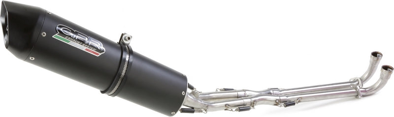 GPR / ジーピーアール Original For Yamaha T-Max 530 2017/19 E4 Homologated Full Exhaust Catalized Furore Evo4 Nero | YA.CAT.9.FUNE