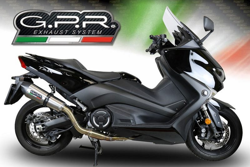 GPR / ジーピーアール Original For Yamaha T-Max 530 2017/19 E4 Homologated Full Exhaust Catalized Gp Evo4 Titanium | YA.CAT.9.GPAN.TO