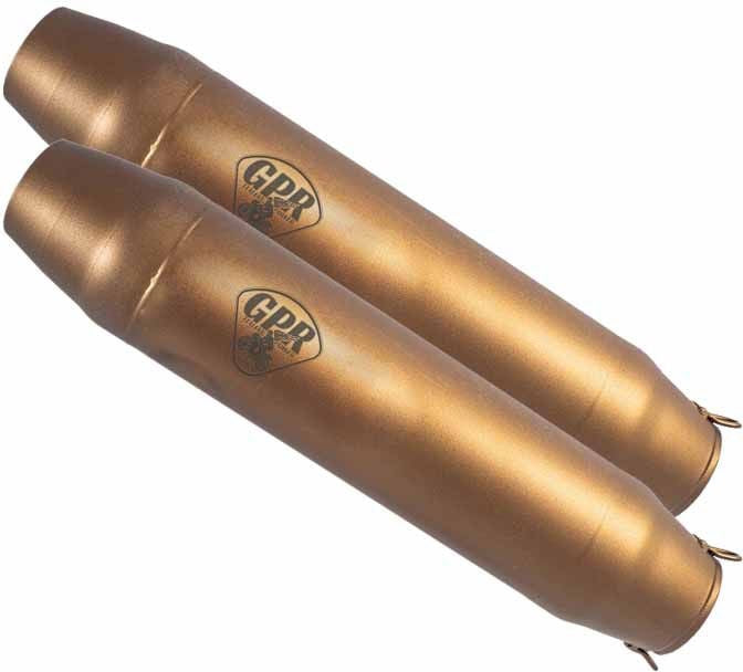 GPR / ジーピーアール Exhaust System  Bmw R 90 1973/1976 Double universal Homologated silencer without link pipesDeeptone Bronze Cafè Racer | CAFE.12.DBR