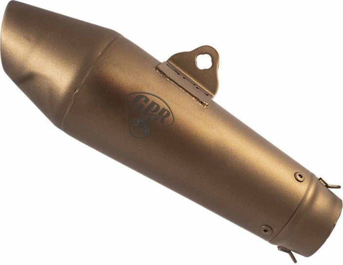 GPR / ジーピーアール Exhaust System  Suzuki Gsx750F 1998/04 Universal Homologated silencer without link pipeVintavoge Bronze Cafè Racer | CAFE.38.VB