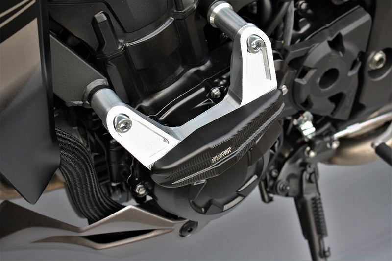 GSGモトテクニック クラッシュパッドセット Streetline アタッチメント ブラックアノダイズド Kawasaki Z 1000 (2014-2019) | 1505025-K69-SH