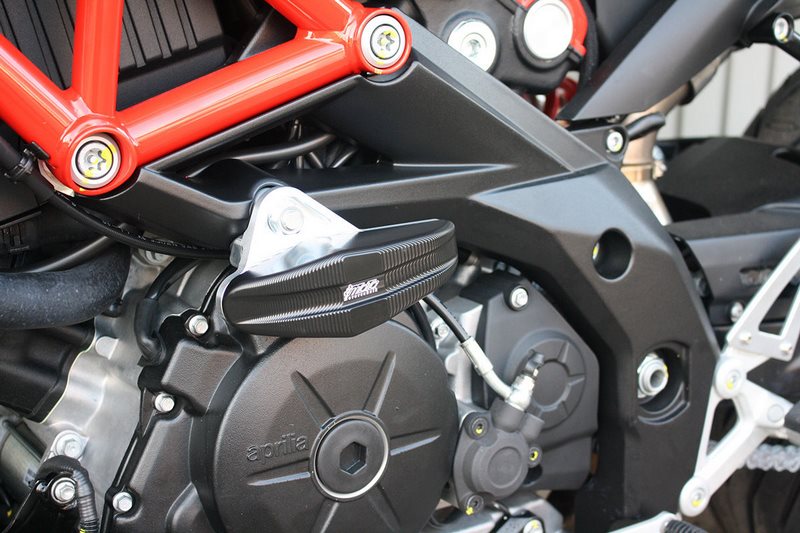 GSGモトテクニック クラッシュパッドセット Streetline パッドマウント ブラックアノダイズド Aprilia Shiver 900 / ドルソデューロ 900 (2018 -) | 1505040-A20-SH