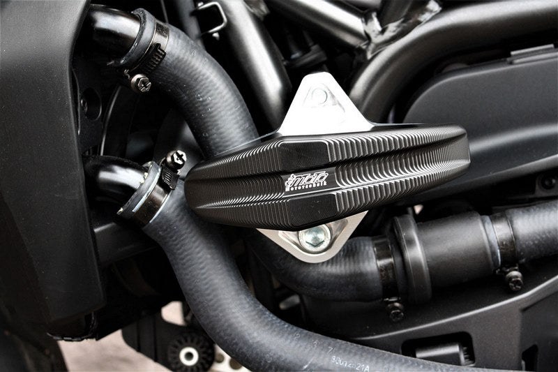 GSGモトテクニック クラッシュパッドセット Streetline アタッチメント ブラックアノダイズド Ducati モンスター 1200 / S (2014-2016) | 1505040-D30-SH
