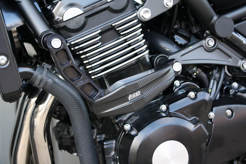 GSGモトテクニック クラッシュパッドセット Streetline アダプター ブラックアノダイズド Kawasaki Z 900 RS Cafe (2018 -) | 1505040-K70-SH