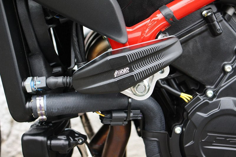 GSGモトテクニック クラッシュパッドセット Streetline アタッチメント ブラックアノダイズド MV-Agusta Brutale 800 (2016 -) | 1505040-M9-SH