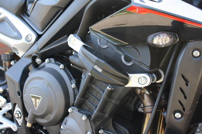 GSGモトテクニック クラッシュパッドセット Streetline マウンティングキット アルミ Triumph ストリートトリプル 765 (2017-2019) | 1505040-T32