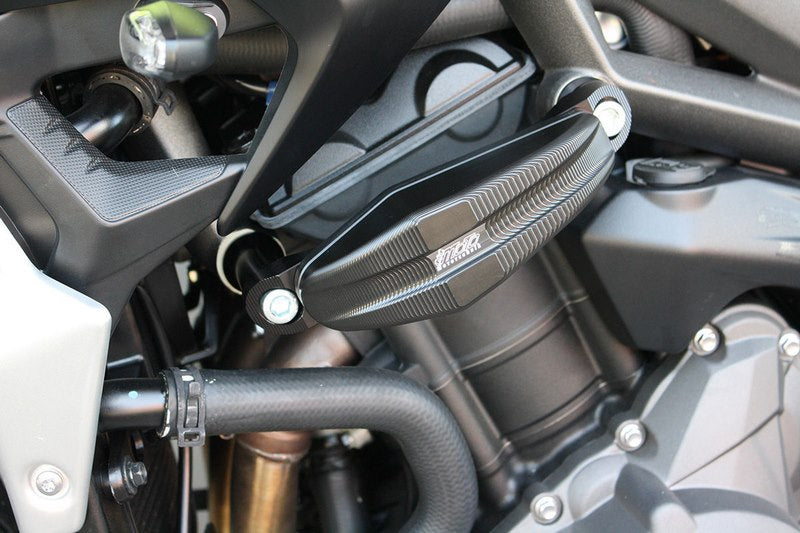 GSGモトテクニック クラッシュパッドセット Streetline マウンティングキット ブラックアノダイズド Triumph ストリートトリプル 765 (2020 -) | 1505040-T35-SH