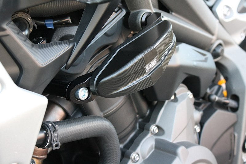 GSGモトテクニック クラッシュパッドセット Streetline マウンティングキット ブラックアノダイズド Triumph ストリートトリプル 765 (2020 -) | 1505040-T35-SH