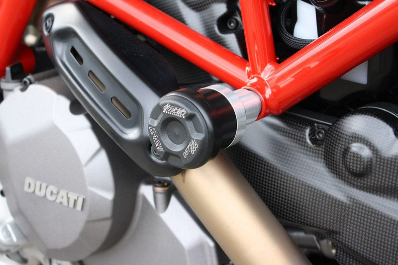 GSGモトテクニック クラッシュパッドセット アダプター アルミ ブラックアノダイズド Ducati ハイパーモタード 950 / SP (2019 -) | 40493-D34-SH