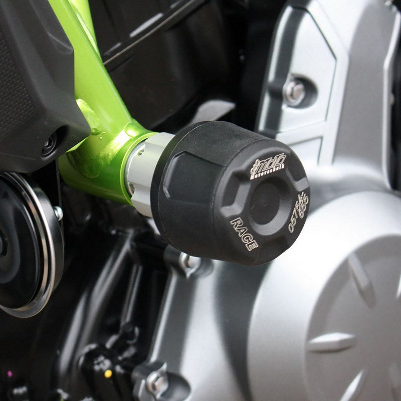 GSGモトテクニック クラッシュパッドセット アダプター アルミ ブラックアノダイズド Kawasaki Z 650 (2017 -) | 4060250-K64-SH
