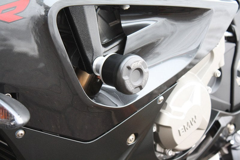 GSGモトテクニック クラッシュパッドセット アダプター アルミ ブラックアノダイズド BMW S 1000 RR (2010-2011) | 4549303-W7-SH
