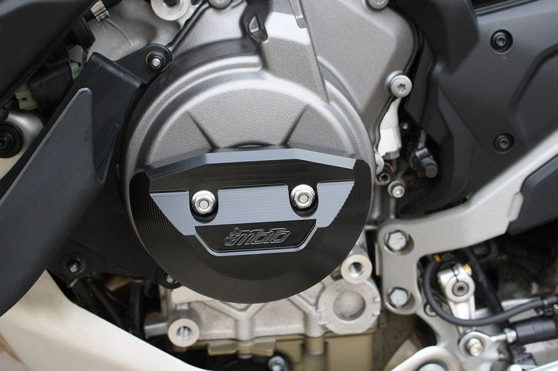 GSGモトテクニック エンジンプロテクション クラッシュパッドセット プレート / AL sockets 右側 アルミ Ducati ムルティストラーダ V4 (2021 -) | 5040-D39