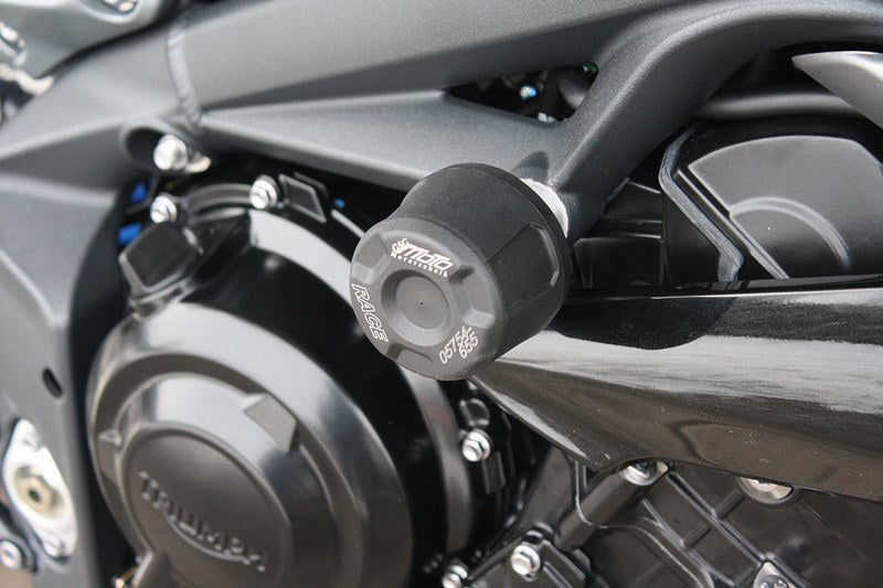 GSGモトテクニック クラッシュパッドセット アダプター アルミ Triumph ストリートトリプル 675 / 675 R (2013-2016) | 55442-T27-DS