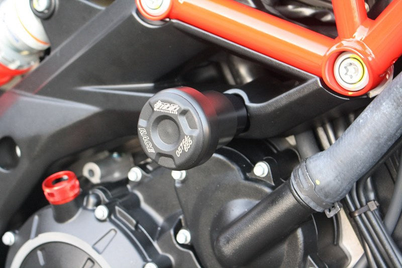 GSGモトテクニック クラッシュパッドセット アダプター アルミ ブラックアノダイズド Aprilia Shiver 900 / ドルソデューロ 900 (2018 -) | 59445-A12-SH