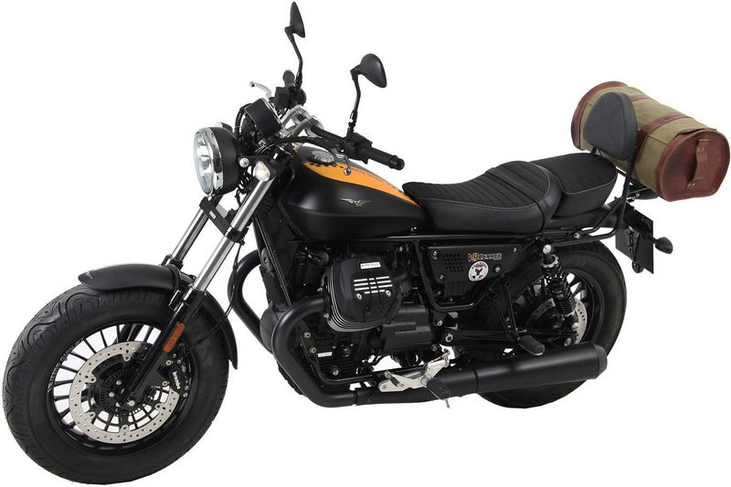 Hepco & Becker Sissybar with rearrack-black for Moto Guzzi V9 Roamer from 2017 model with long seat | 611551 00 01