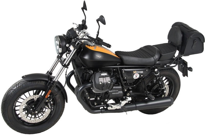 Hepco & Becker Sissybar with rearrack-black for Moto Guzzi V9 Roamer from 2017 model with long seat | 611551 00 01