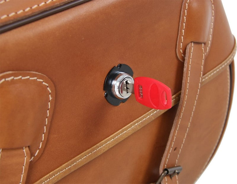 Hepco & Becker / ヘプコ&ベッカー Leather single bag Buffalo sandbrown left for tube saddlebag carrier | 620198 00 08