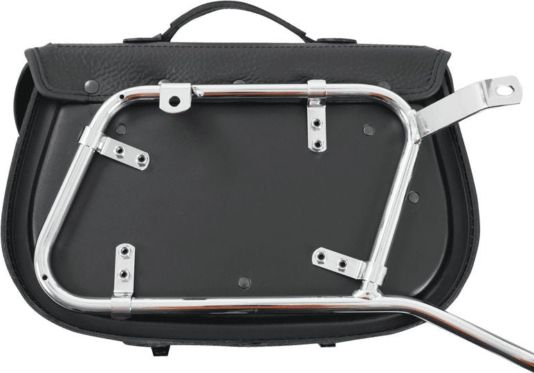 Hepco & Becker / ヘプコ&ベッカー Leather single bag Ivory black right for saddlebag carrier | 620504 00 01