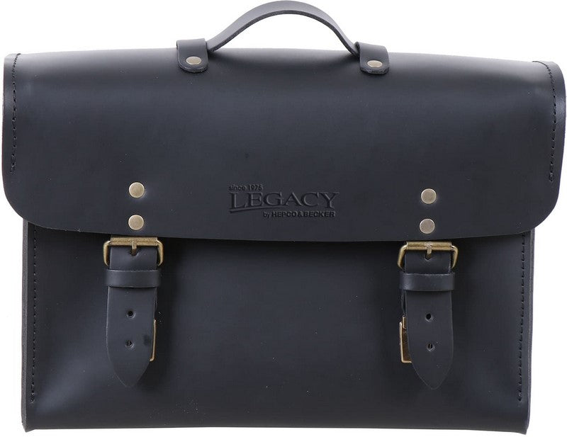 Hepco & Becker / ヘプコ&ベッカー Legacy Leather Briefcase black | 6451975 00 01 A