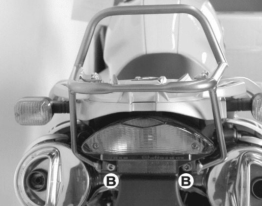 Hepco & Becker Tube Topcasecarrier-silver for BMW F 650 GS Dakar from 2004 / F 650 GS / G 650 GS | 650638 01 09