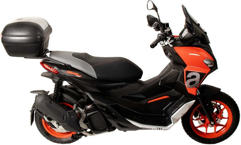 Hepco & Becker / ヘプコ&ベッカー Topcase - Set Journey 40 black/silver incl. carrier for Aprilia SR GT 125/200/Sport (ab 2022) | 6507648 01 01-089 si