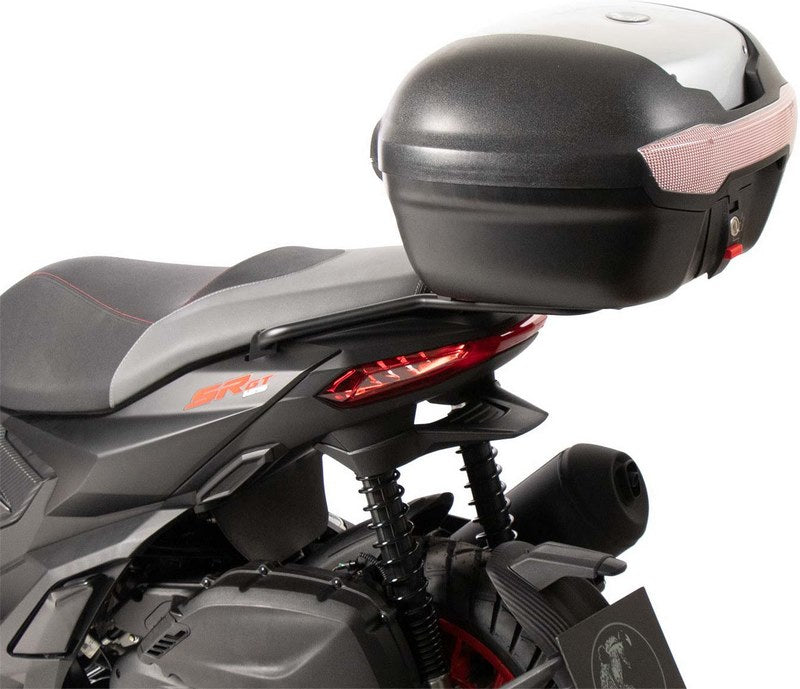 Hepco and Becker / ヘプコアンドベッカー Topcase - Set Journey 40 black/silver incl. carrier for Aprilia SR GT 125/200/Sport (ab 2022) | 6507648 01 09-089