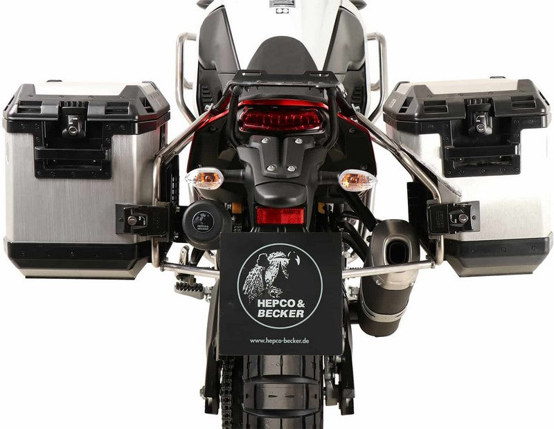 Hepco & Becker / ヘプコ&ベッカー Sidecarrier Cutout stainless steel incl. Xplorer Cutout sideboxes for Yamaha Ténéré 700 (2019-) | 6514564 00 22-00-40