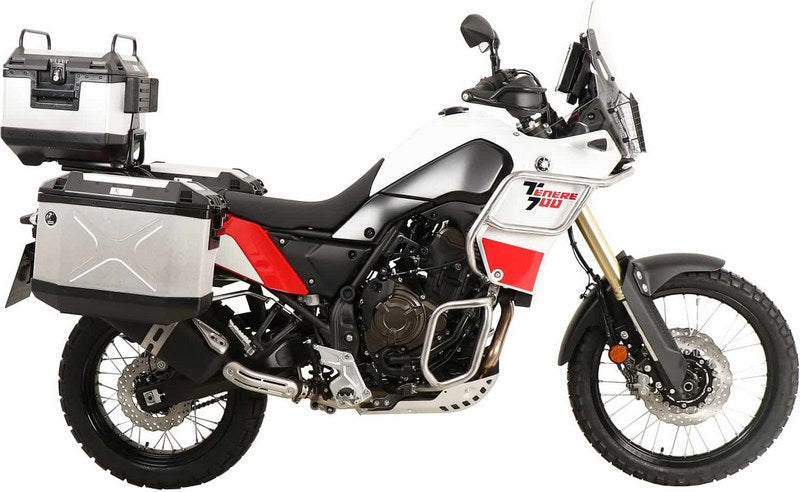 Hepco and Becker / ヘプコアンドベッカー Sidecarrier Cutout stainless steel incl. Xplorer sideboxes silver for Yamaha Ténéré 700 World Raid (2022-) | 6514579 00 22-00-40