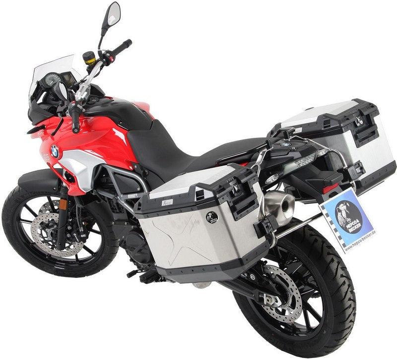 Hepco & Becker Sidecarrier Cutout stainless steel incl. Xplorer Cutout sideboxes for BMW F650/700/800GS | 651652 00 22-00-40