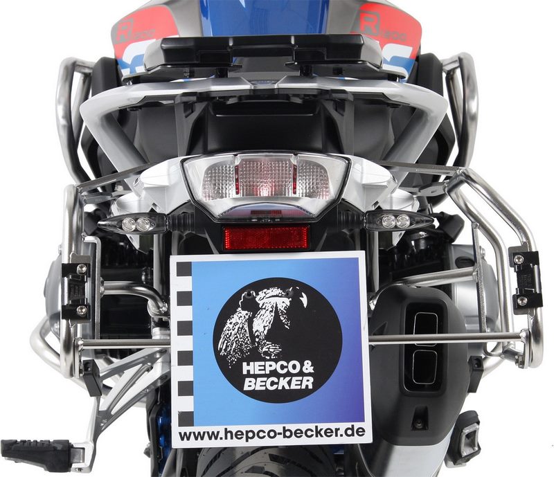 Hepco & Becker Sidecarrier Cutout stainless steel incl. Xplorer Cutout sideboxes for BMW R1200GS LC (2013-) | 651665 00 22-00-40