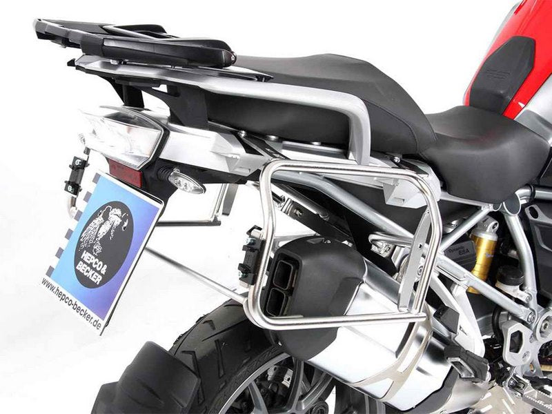 Hepco & Becker Sidecarrier Cutout stainless steel incl. Xplorer Cutout sideboxes for BMW R1200GS LC Adventure (2014-) | 651671 00 22-00-40