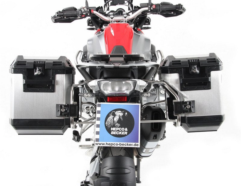 Hepco & Becker Sidecarrier Cutout stainless steel incl. Xplorer Cutout sideboxes for BMW R1200GS LC Adventure (2014-) | 651671 00 22-00-40