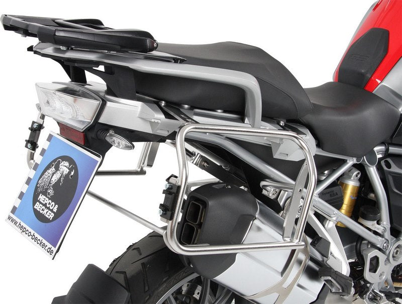 Hepco & Becker Sidecarrier Cutout stainless steel incl. Xplorer Cutout sideboxes for BMW R1200GS LC Adventure (2014-) | 651671 00 22-00-40